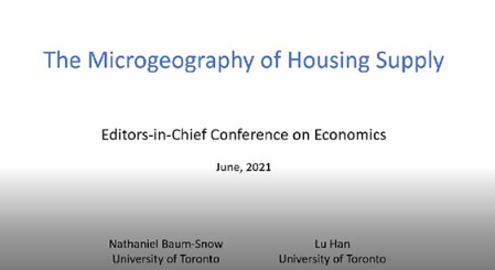 經濟學頂級期刊主編系列專題講座之三：城市經濟學頂刊《Journal of Urban Economics》主編講座成功舉辦