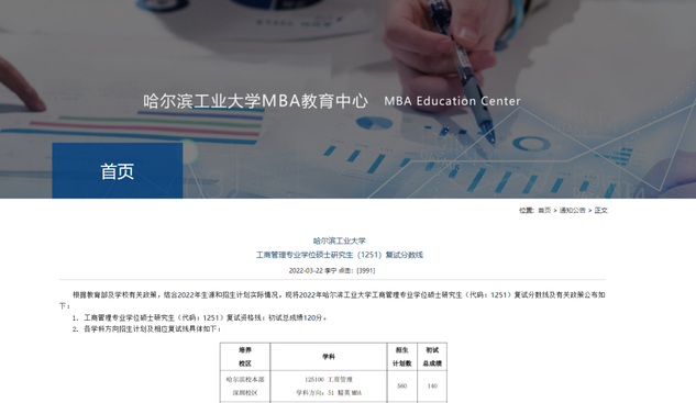 哈爾濱工業(yè)大學(xué)公布復(fù)試線：EMBA120分，MBA140分@34自主劃線院校