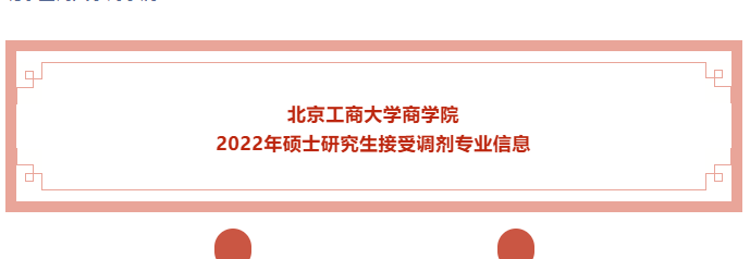 北京工商大學商學院2022年碩士研究生接受調劑專業信息